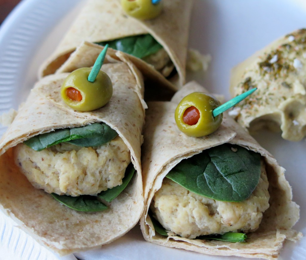 Hummus Chicken Burger Bites 