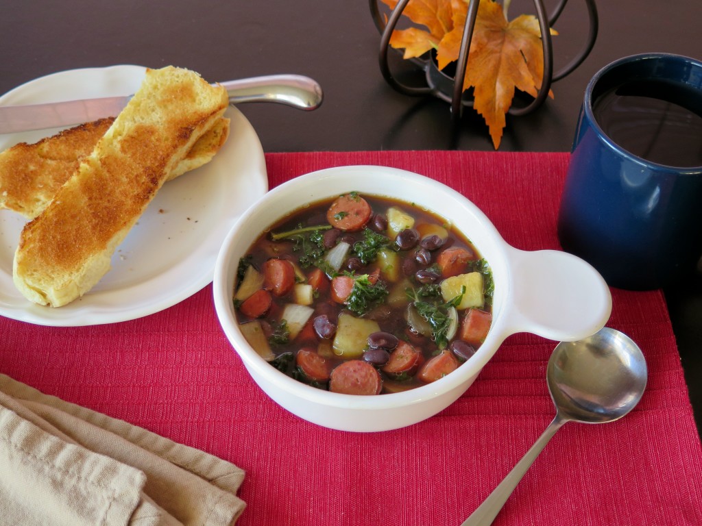 Beef Brats and Beans Soup