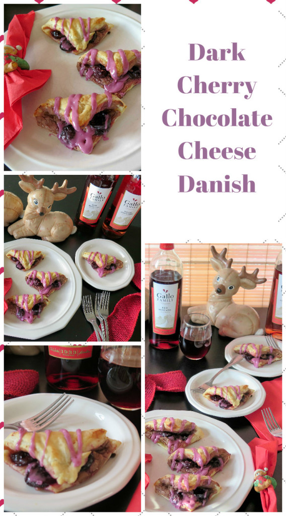 Dark Cherry Chocolate Cheese Danish collage