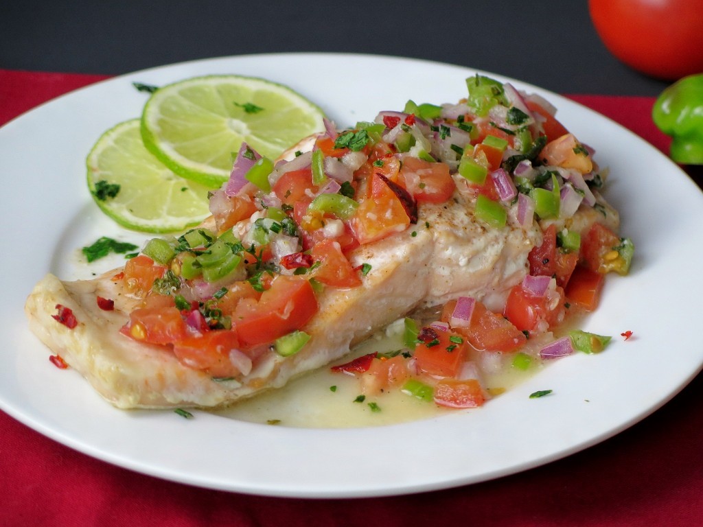 Baked Salmon Fresh Salsa 