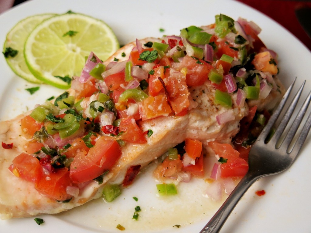 Baked Salmon With Fresh Salsa Freshtastyvalentines Giveaway Cindy S Recipes And Writings