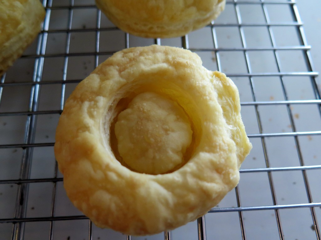 Meyer Lemon Curd Puff pastry dough baked