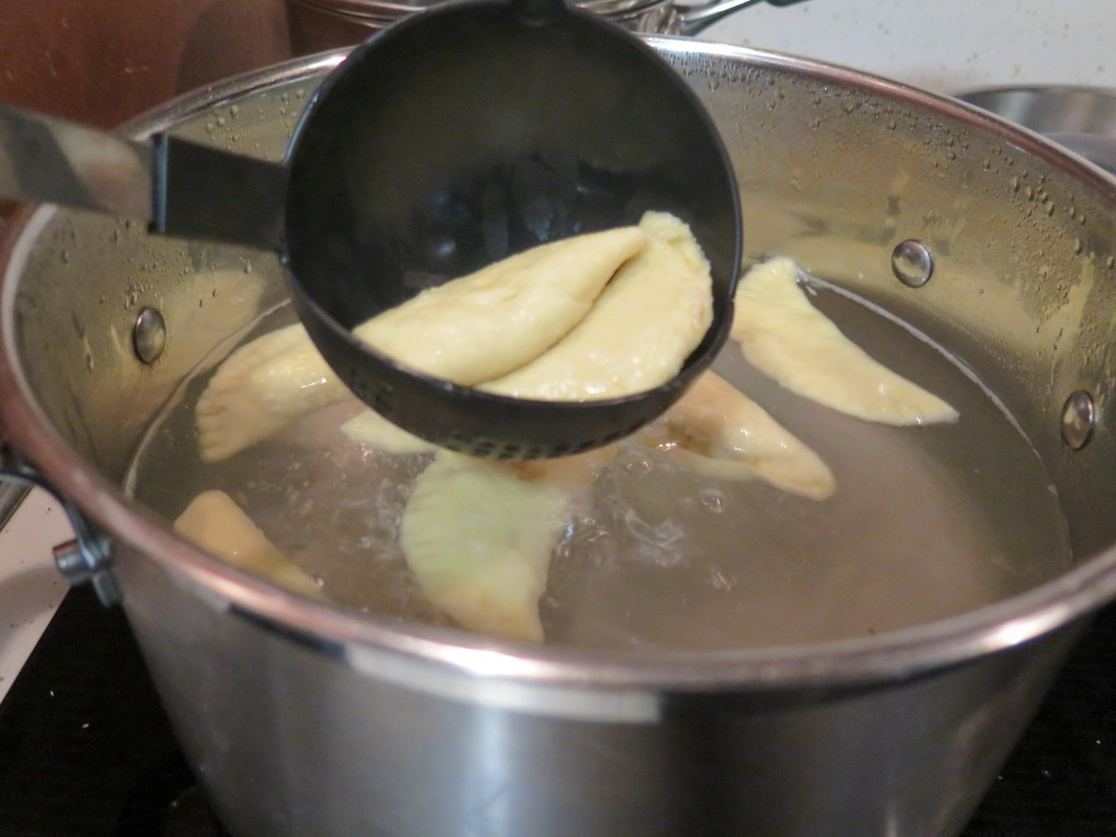 Sweet Potato Pierogie cook