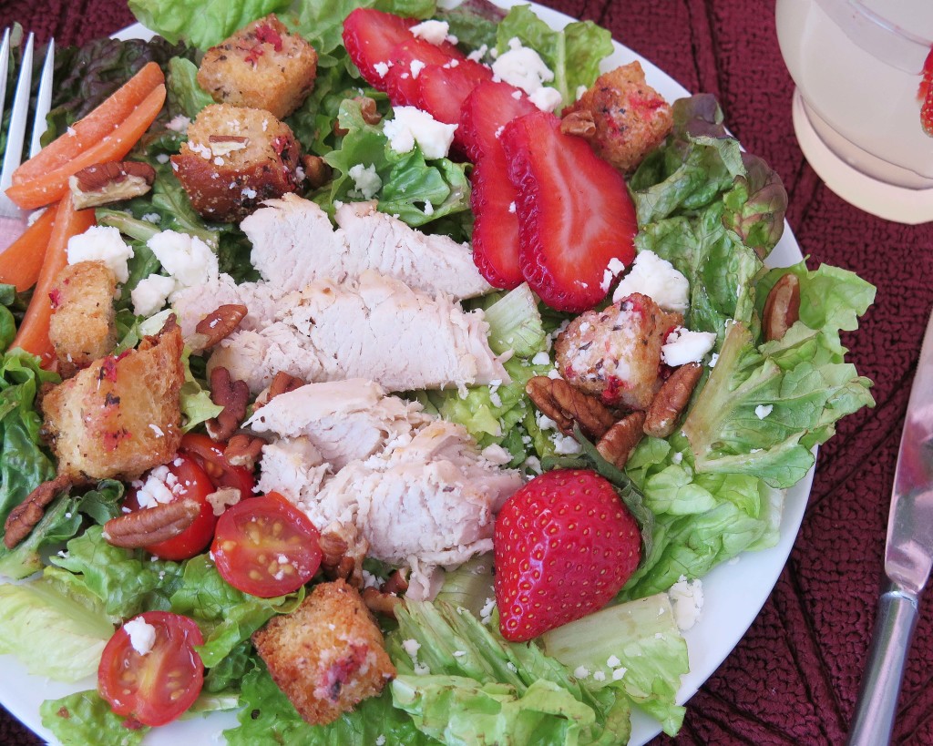 Chef Salad with Strawberry Croutons
