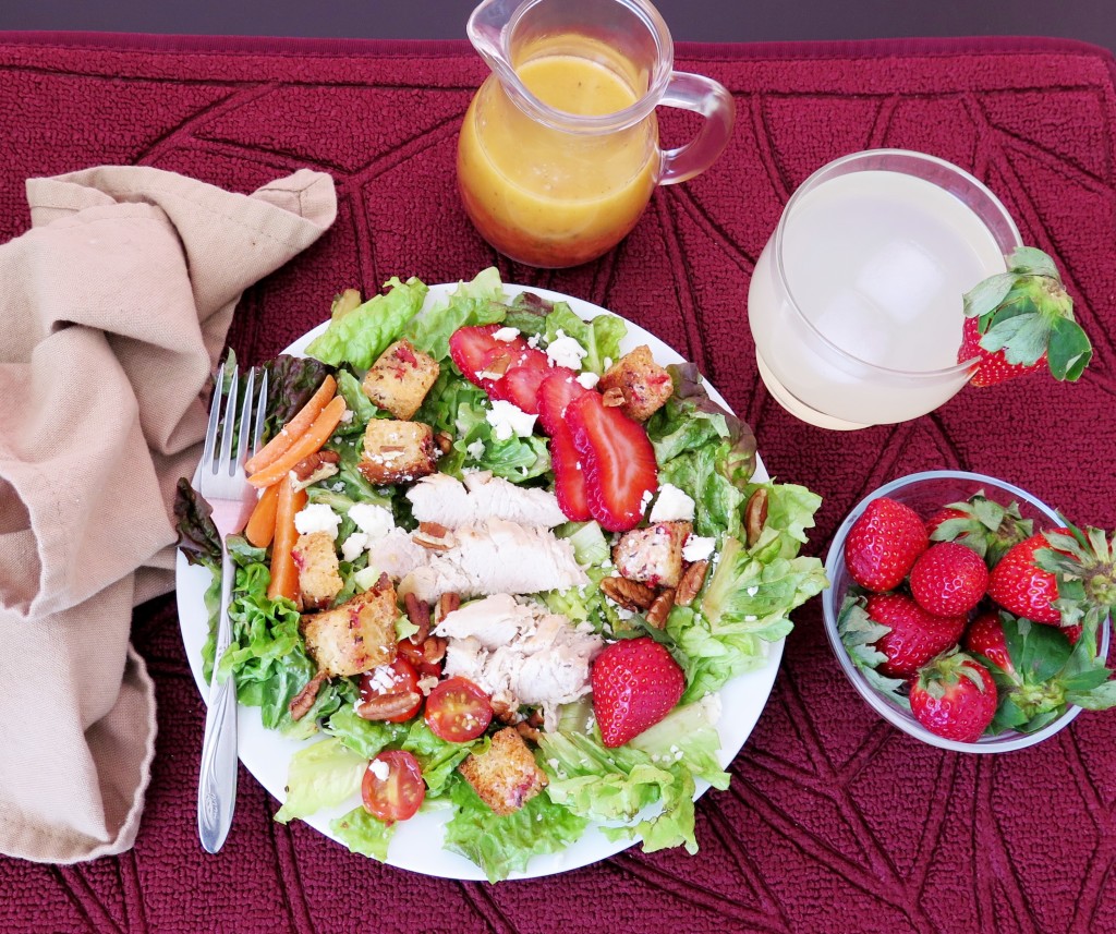 Chef Salad with Strawberry Croutons 