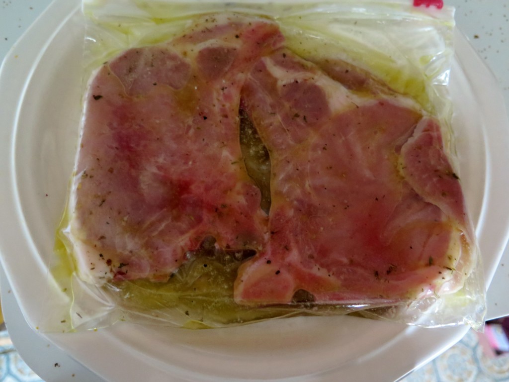 Brizola pork chops marinate