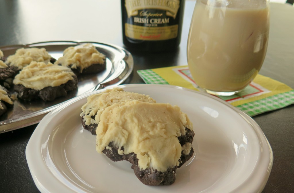 Irish Cream Kissed Chocolate Cookies