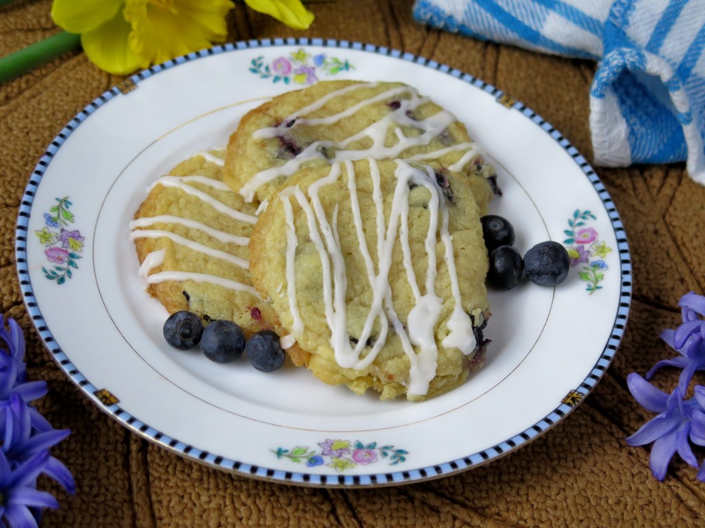 Glazed Blueberry Cookies