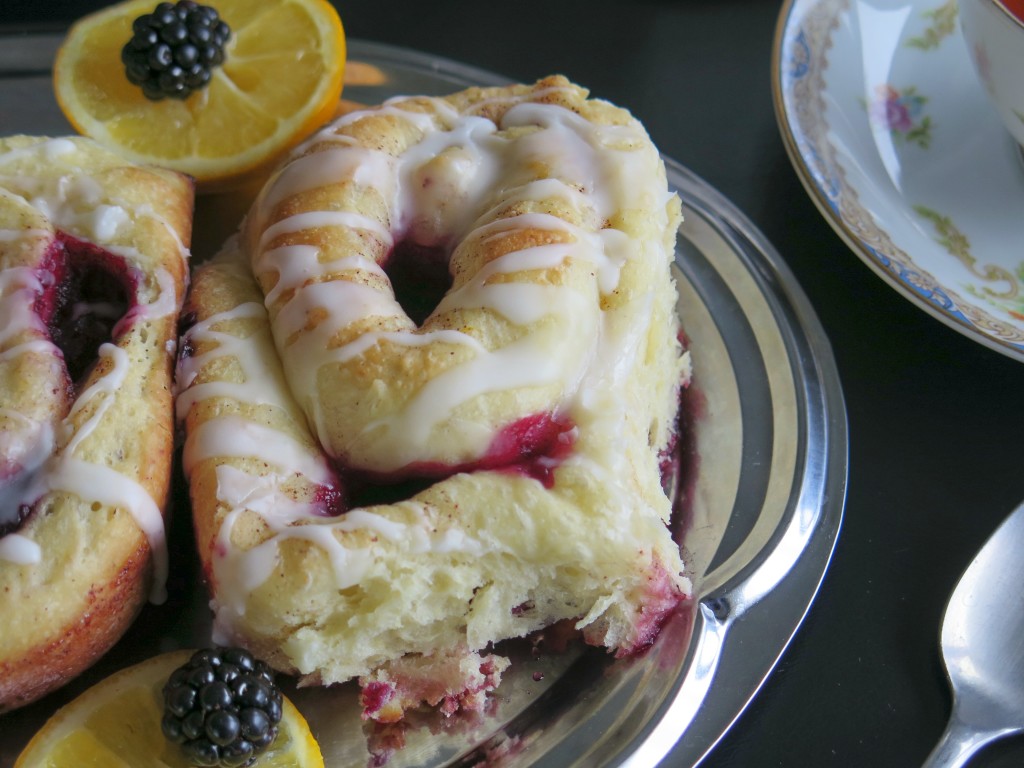 Meyer Lemon Blackberry Cinnamon Rolls