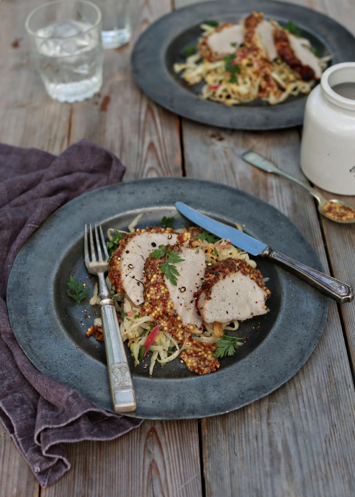 mustard crusted pork