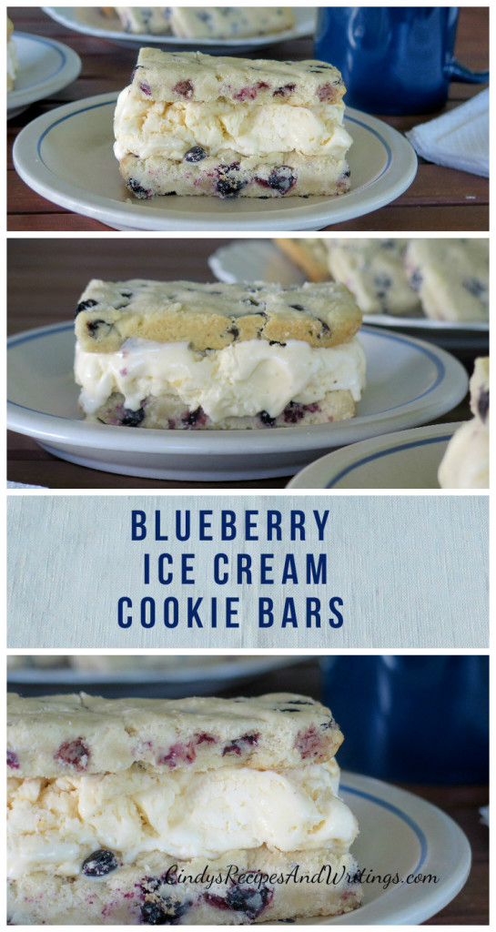 Blueberry Ice Cream Cookie Bar 