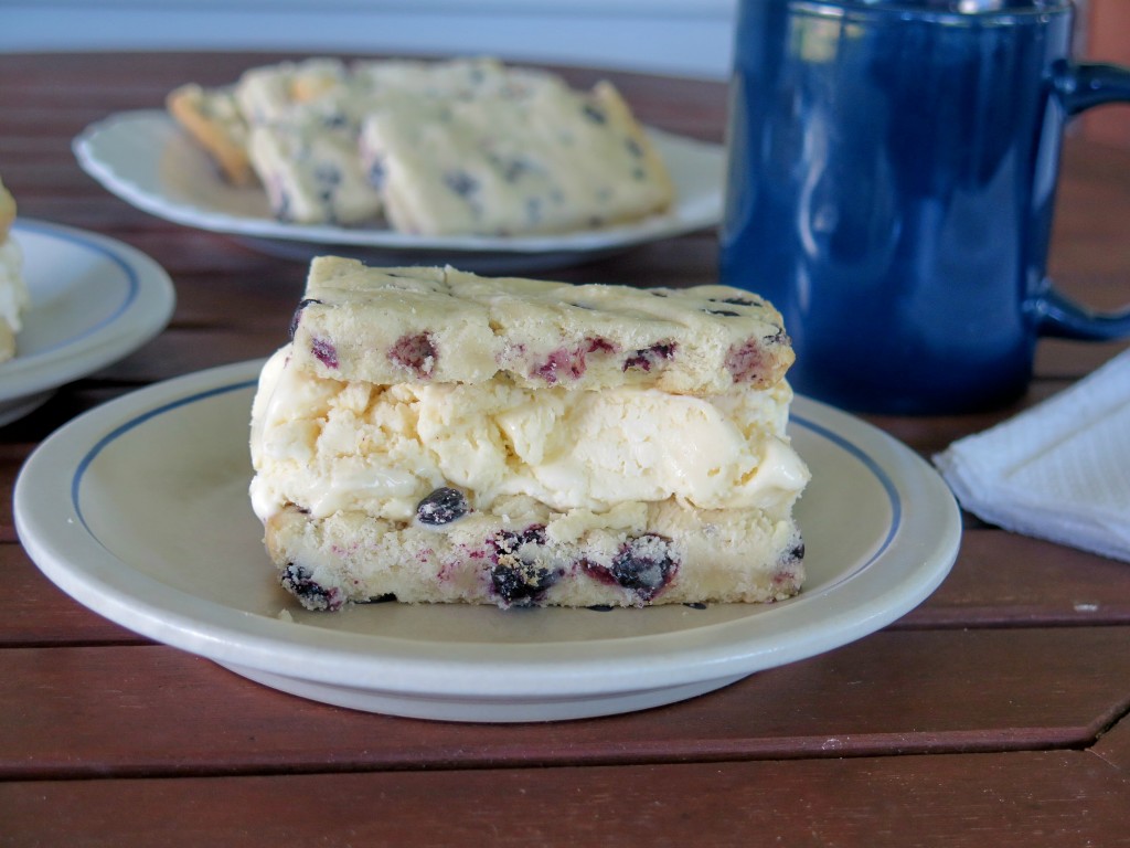 blueberry Ice Cream Cookie Bars