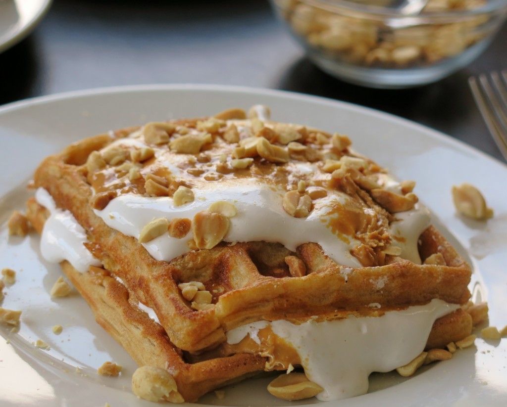 Fluffernutter Waffles