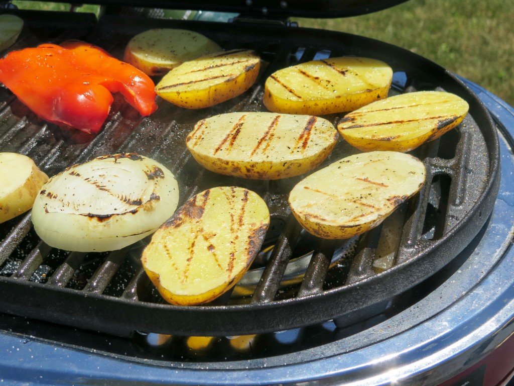 Grilled Cheesesteak Potato salad veggies