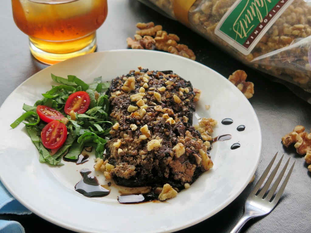 Walnut Chickpea Mushroom Burgers