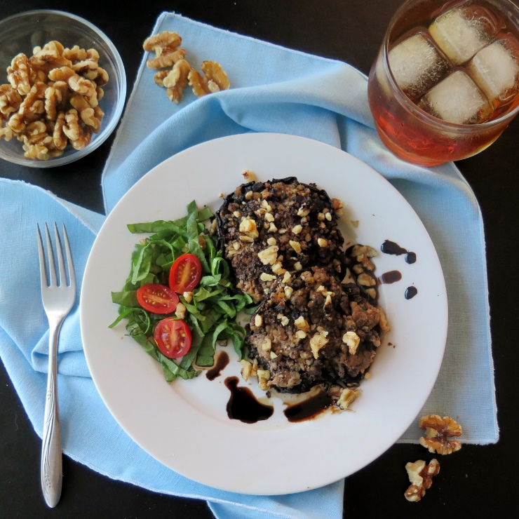 Walnut Chickpea Mushroom Burgers 