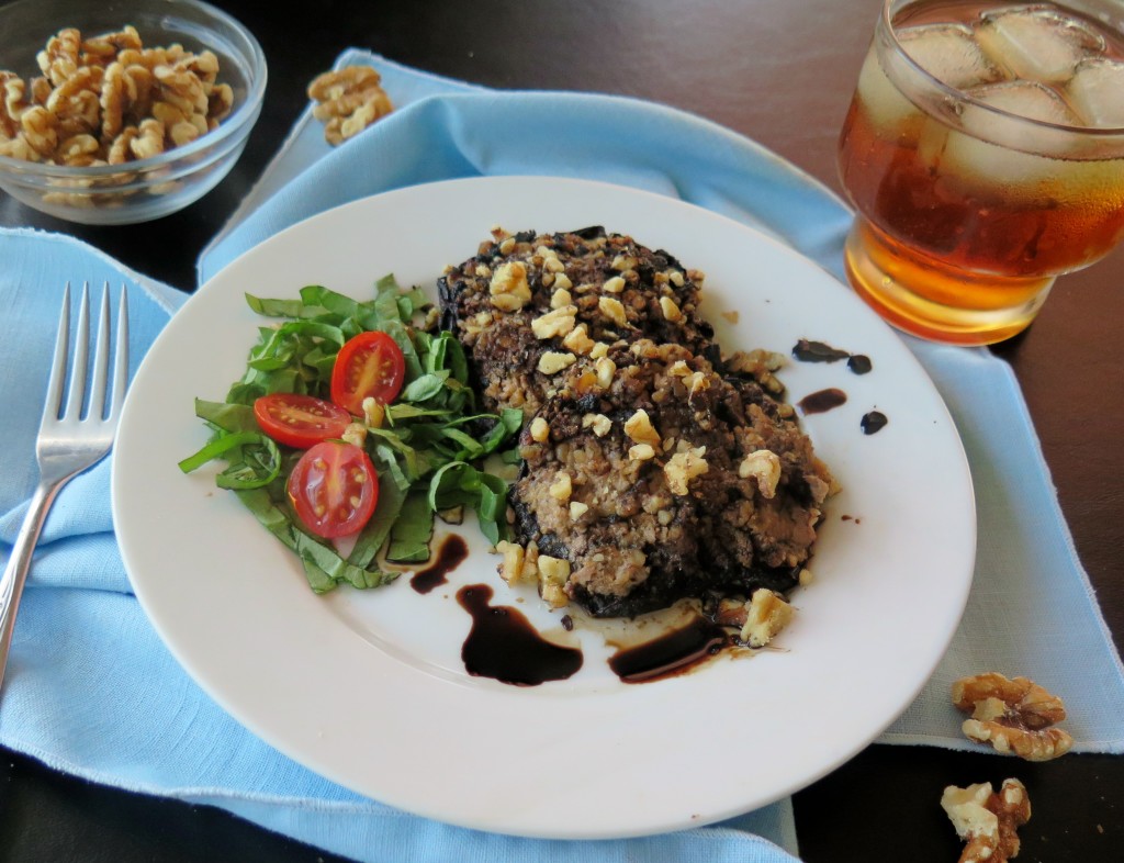 Walnut Chickpea Mushroom Burgers