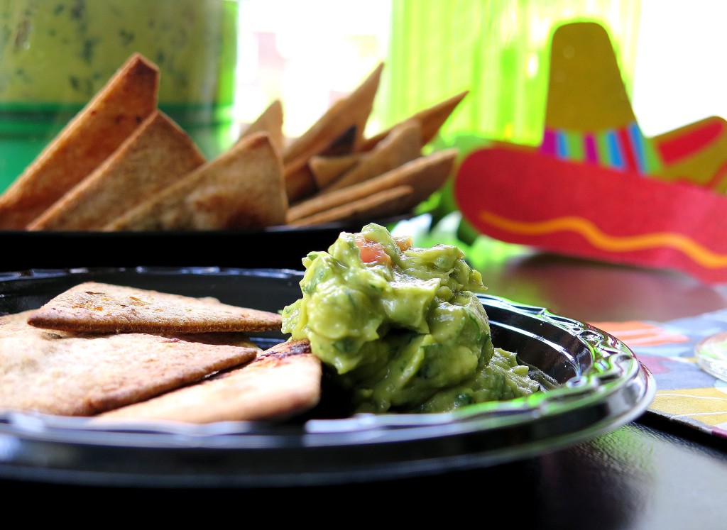 Italian Guacamole with Herb Tortillas