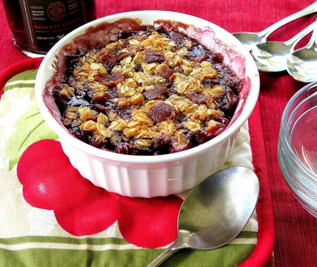 Boozy Bacon Cherry Crumble 