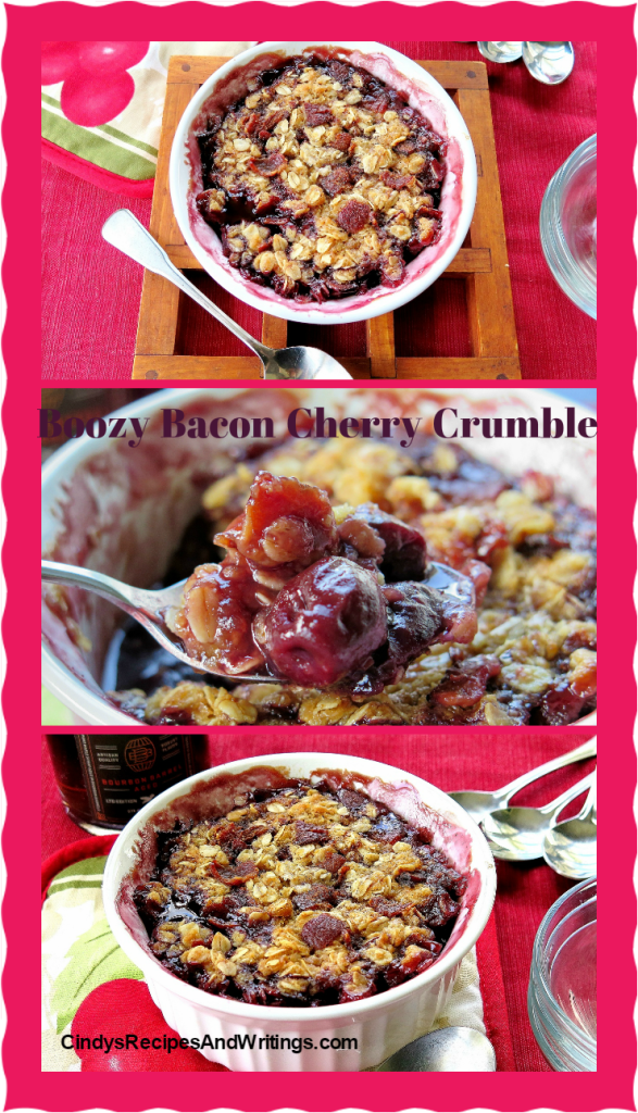 Boozy Bacon Cherry Crumble