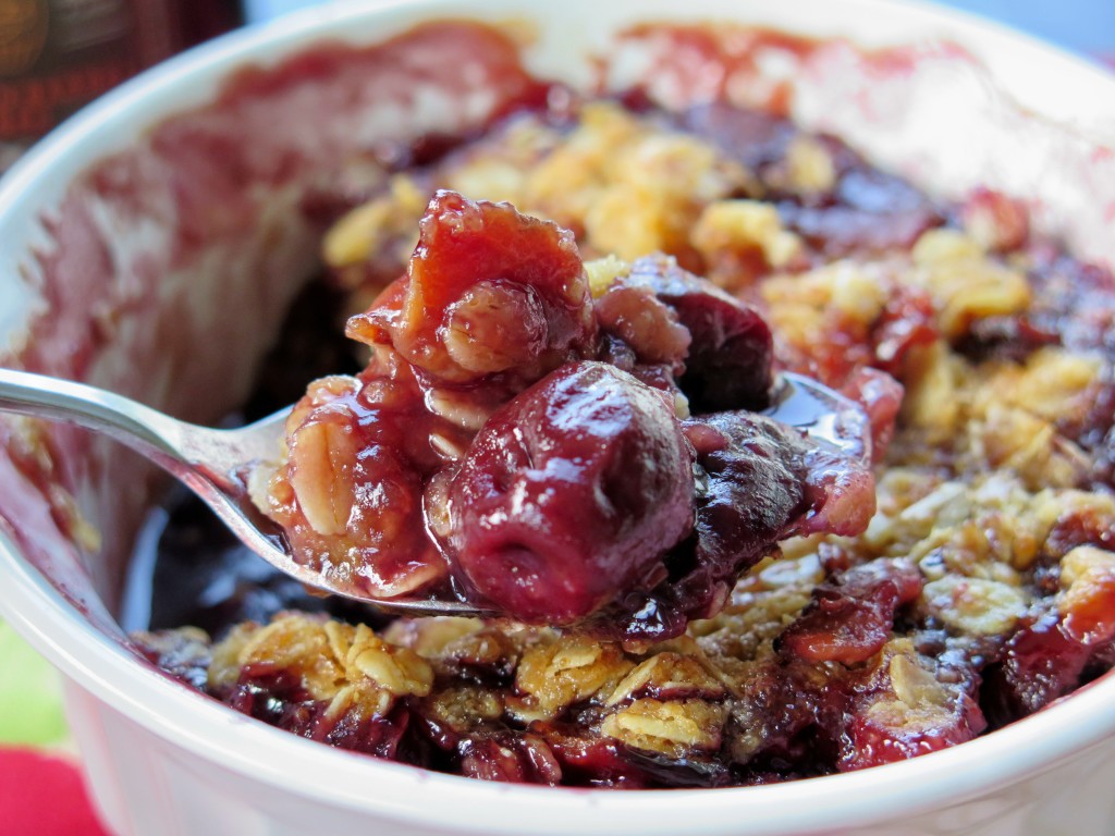 Boozy Bacon Cherry Crumble 