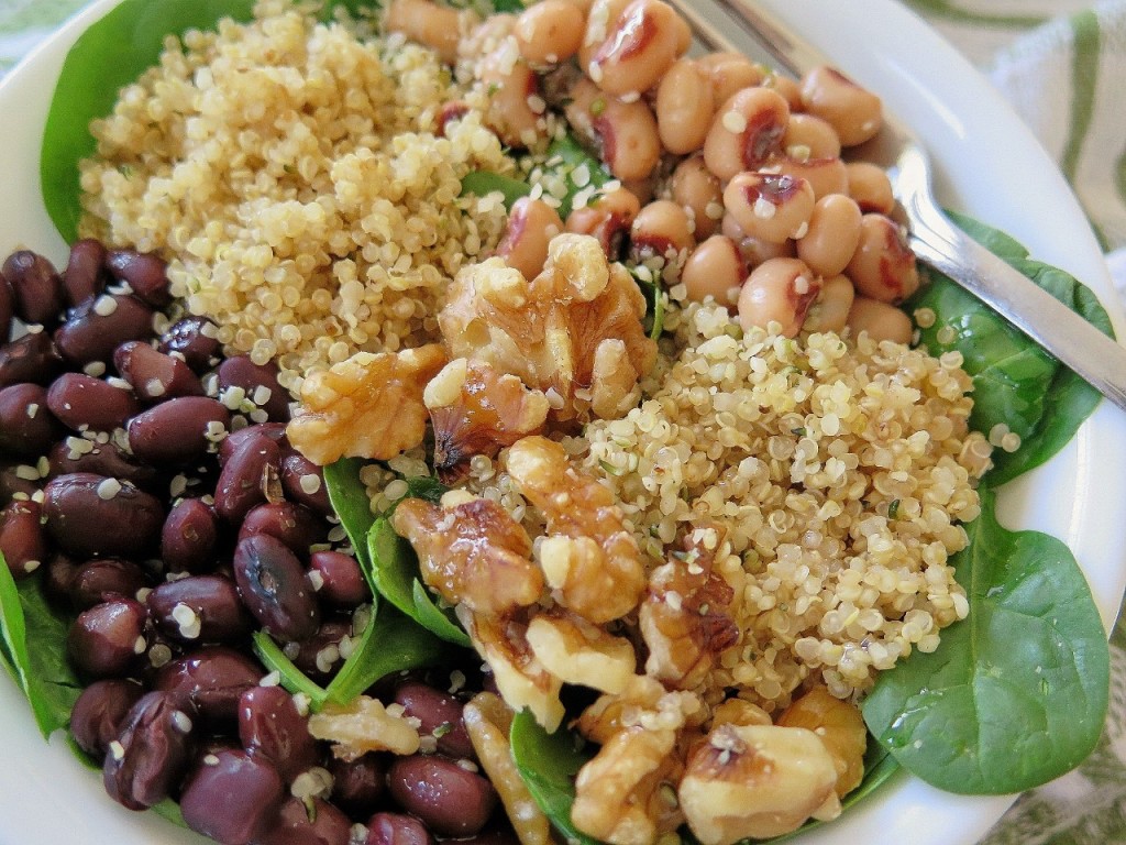 Spinach Beans Walnuts Power Bowl