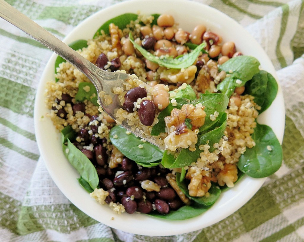Spinach Beans Walnuts Power Bowl