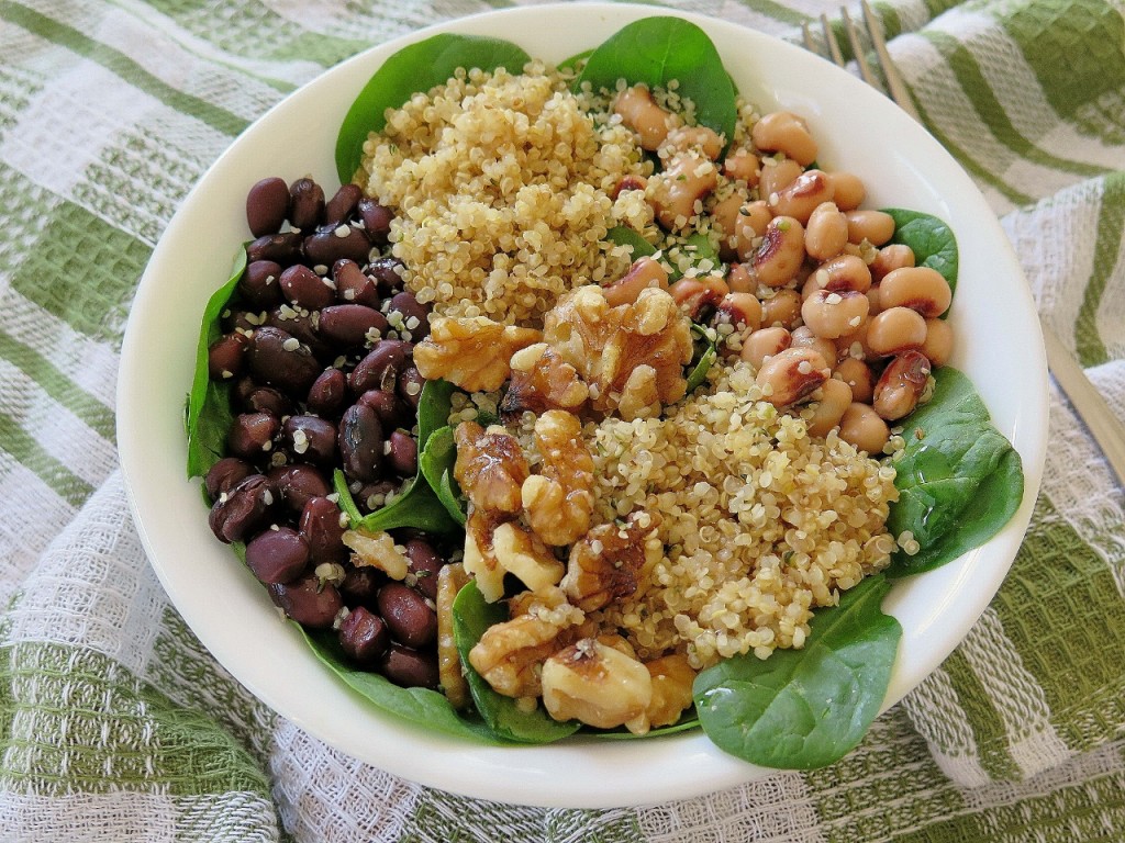 Spinach Beans Walnuts Power Bowl