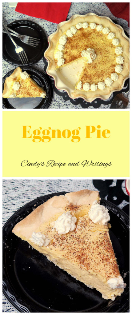 Eggnog Pie #SundaySupper CindysRecipesAndWritings.com