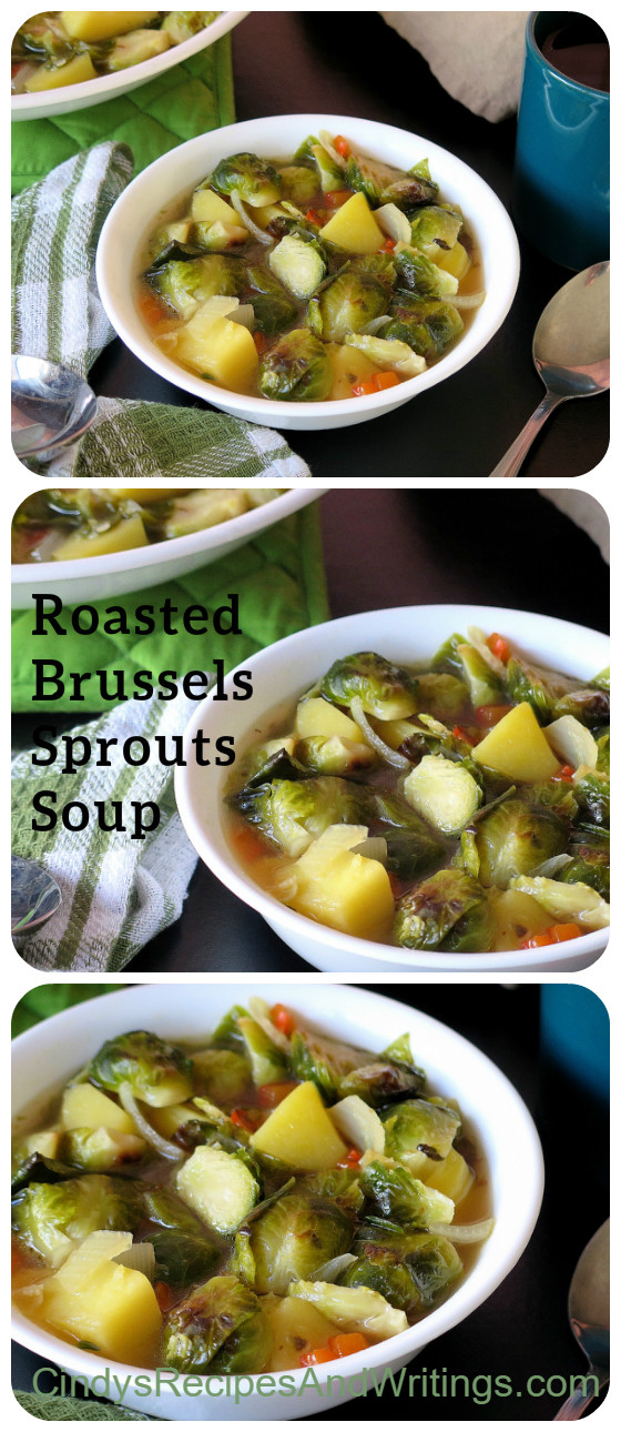 Roasted Brussels Sprouts Soup for Christmas #BritishStyle