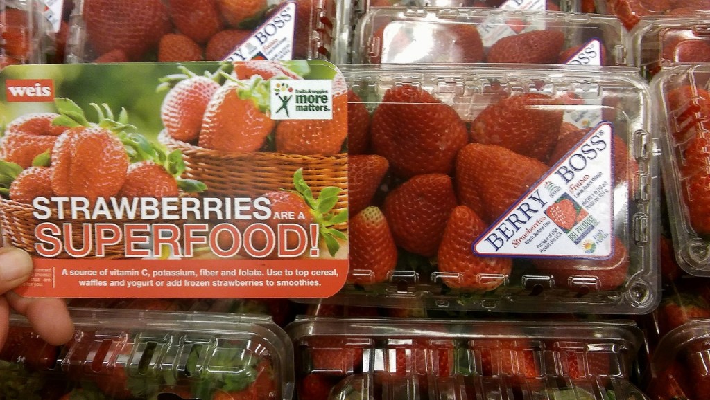 strawberries superfood card