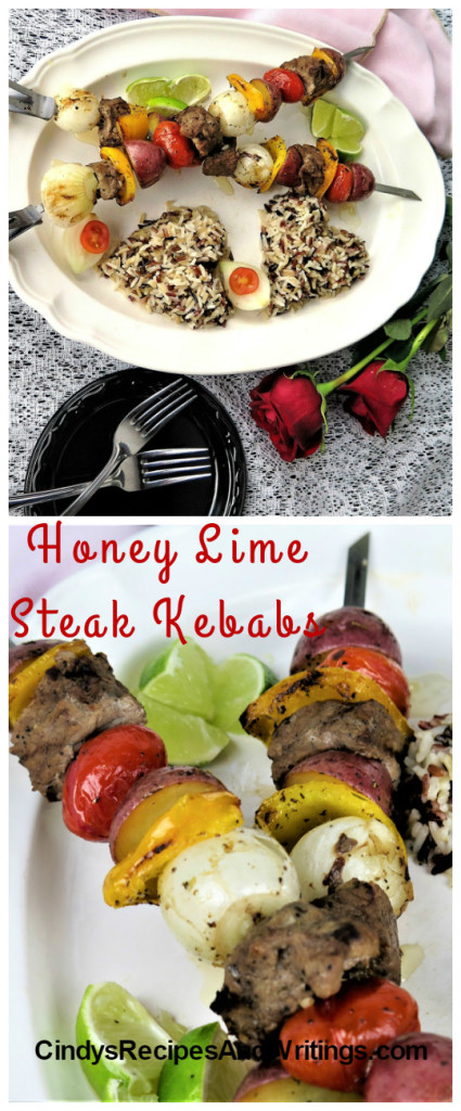 Honey Lime Steak Kebabs