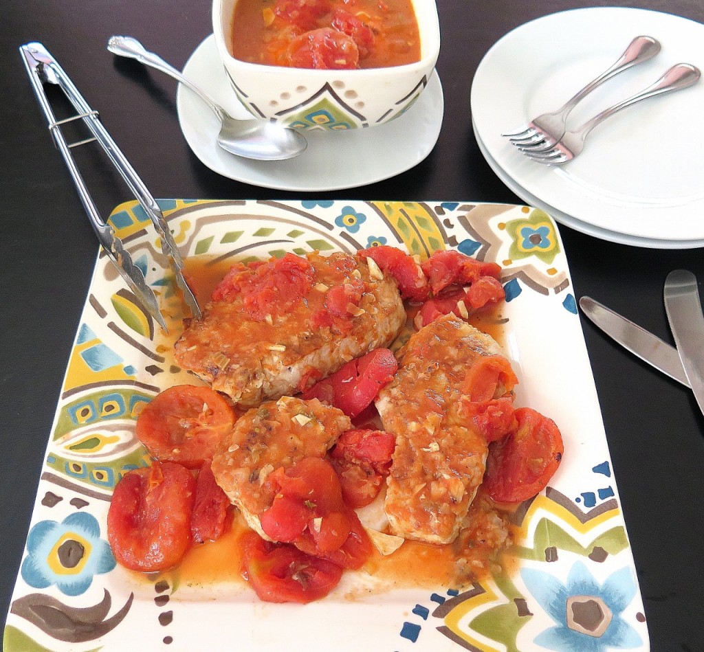 Orange Tomato Pork Chops