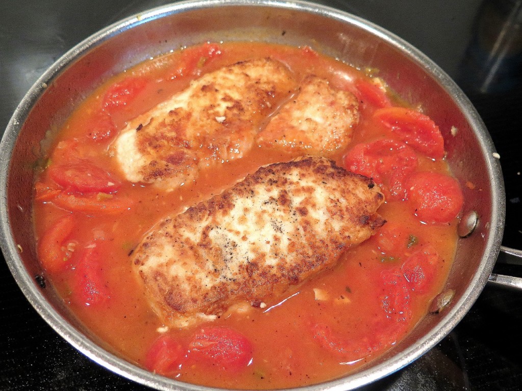 Orange Tomato Pork Chops fry