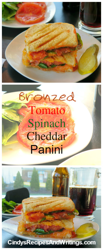 Bronzed Tomato Spinach Cheddar Panini