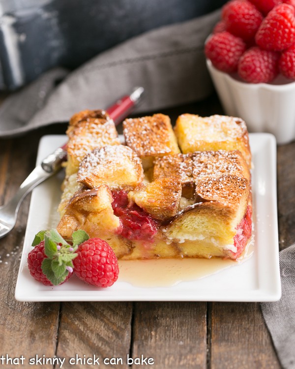 Raspberry Mascarpone French Toast Casserole 