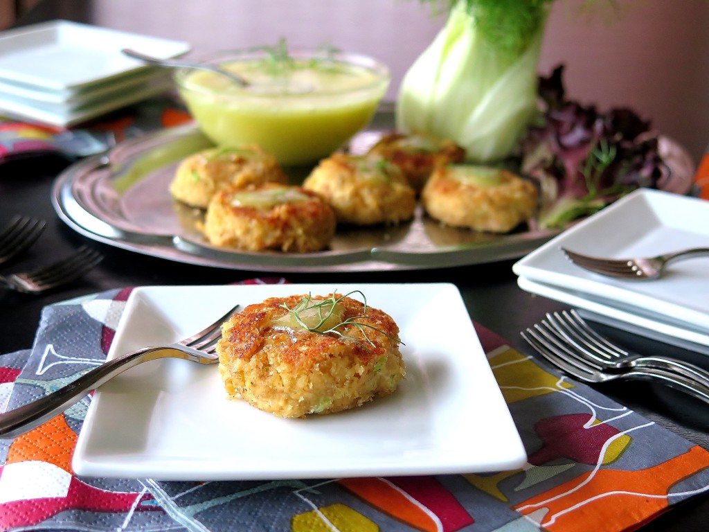 Mini Salmon Cakes with Anise Aioli