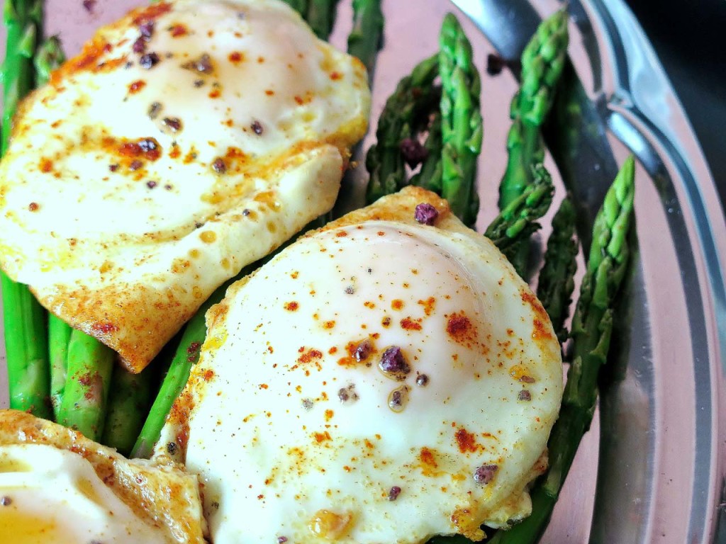 Smoked Egg over Asparagus #BrunchWeek