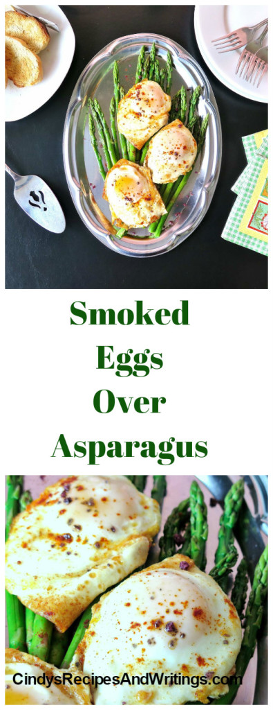 Smoked Eggs Over Asparagus #BrunchWeek