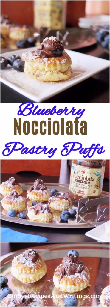 Blueberry Nocciolata Pastry Puffs