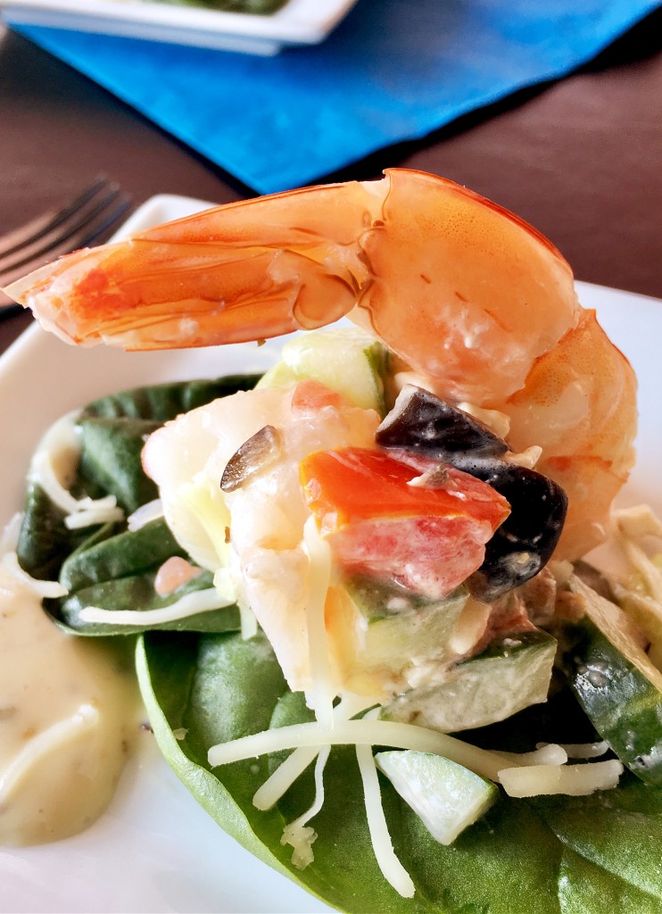 Caesar Salad Stuffed Shrimp 