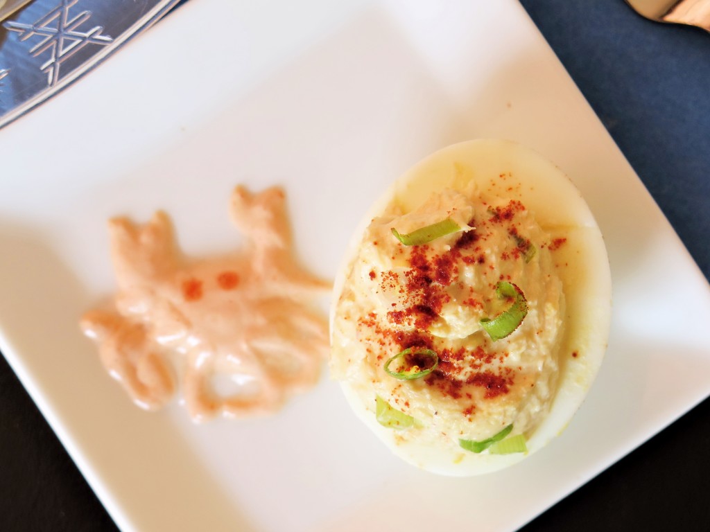 Crab Louie Deviled Egg