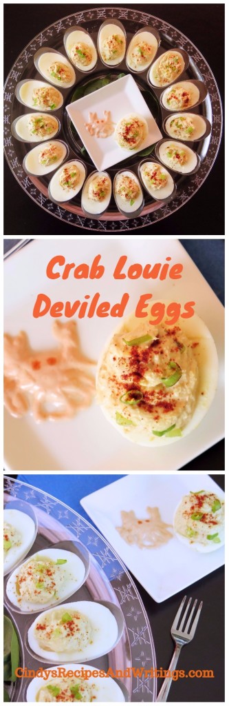 Crab Louie Deviled Eggs 