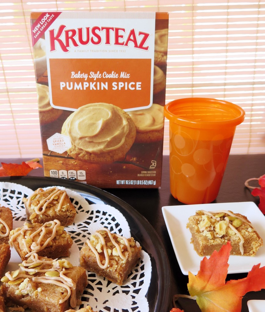 Pumpkin Spice Peanut Butter Bars  #Krusteaz