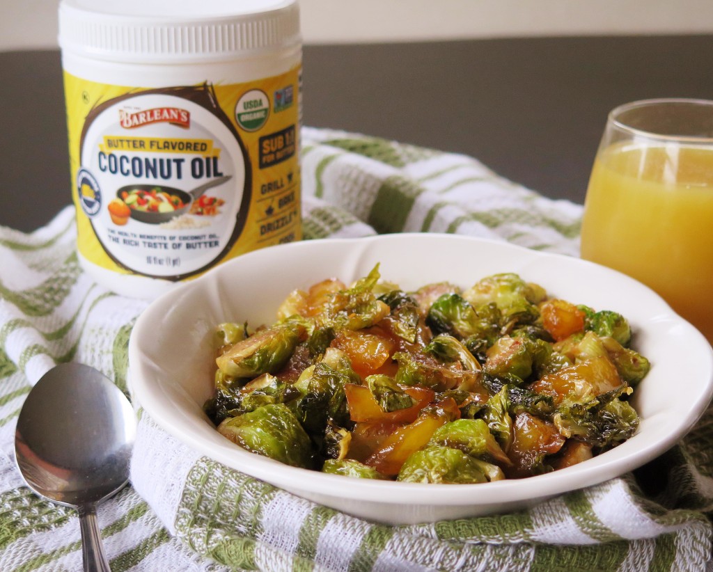 Pineapple Glazed Brussels Sprouts with Barleans