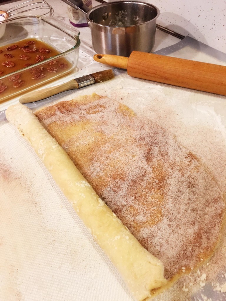 rolling sticky dough