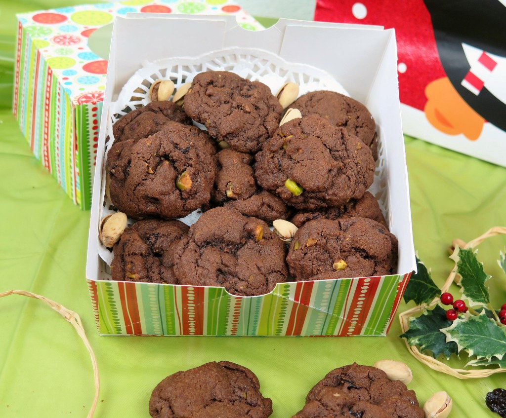 Cherry Chocolate Pistachio Cookies
