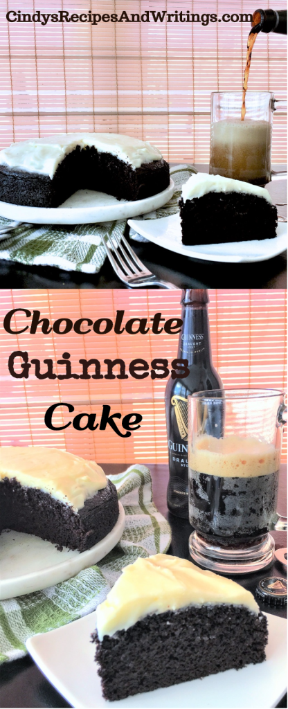 Chocolate Guinness Cake and bottle
