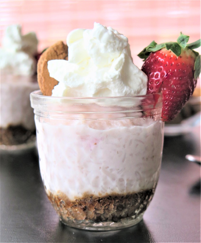 Strawberry Ginger Rice Pudding Cups Sundaysupper