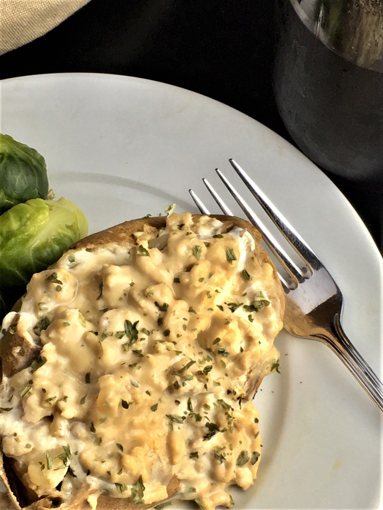 Turkey Stroganoff Baked Potatoes